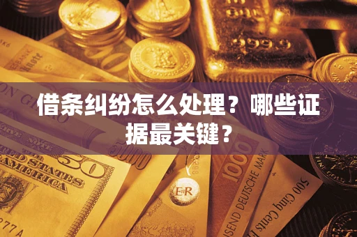 北京借条纠纷怎么处理？哪些证据最关键？