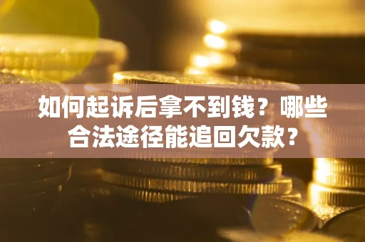 北京如何起诉后拿不到钱？哪些合法途径能追回欠款？
